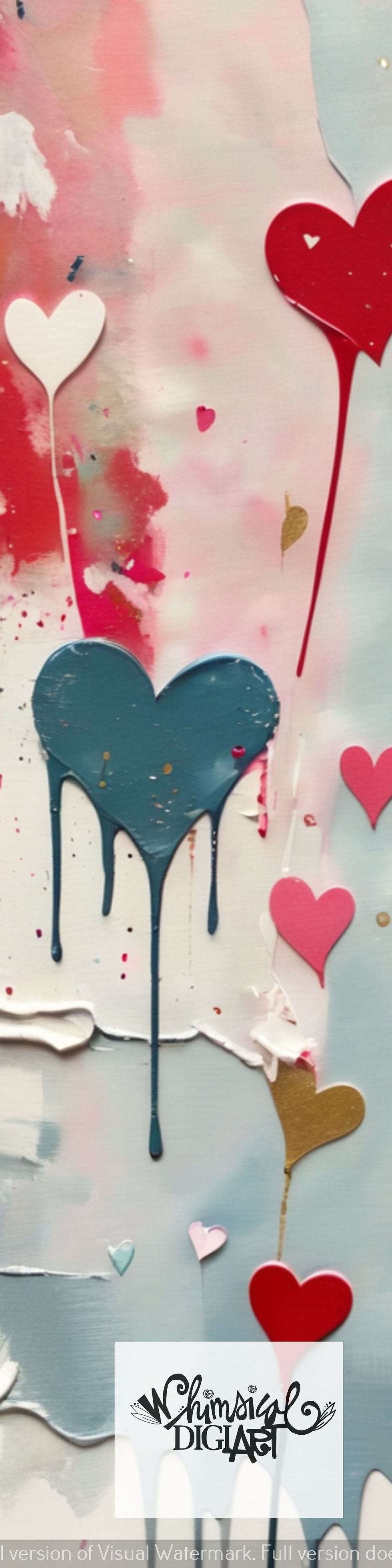 Thumbnail: Fluttering Hearts Bookmark Collection Four - 10 Images