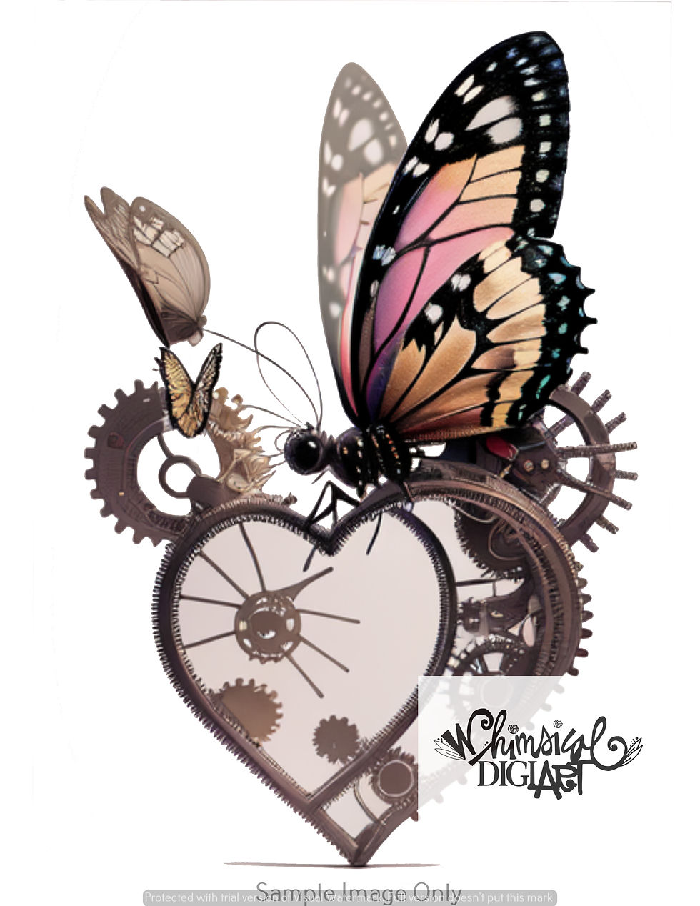 Gears, Petals, and Flight - 2 Images and 1 Saying