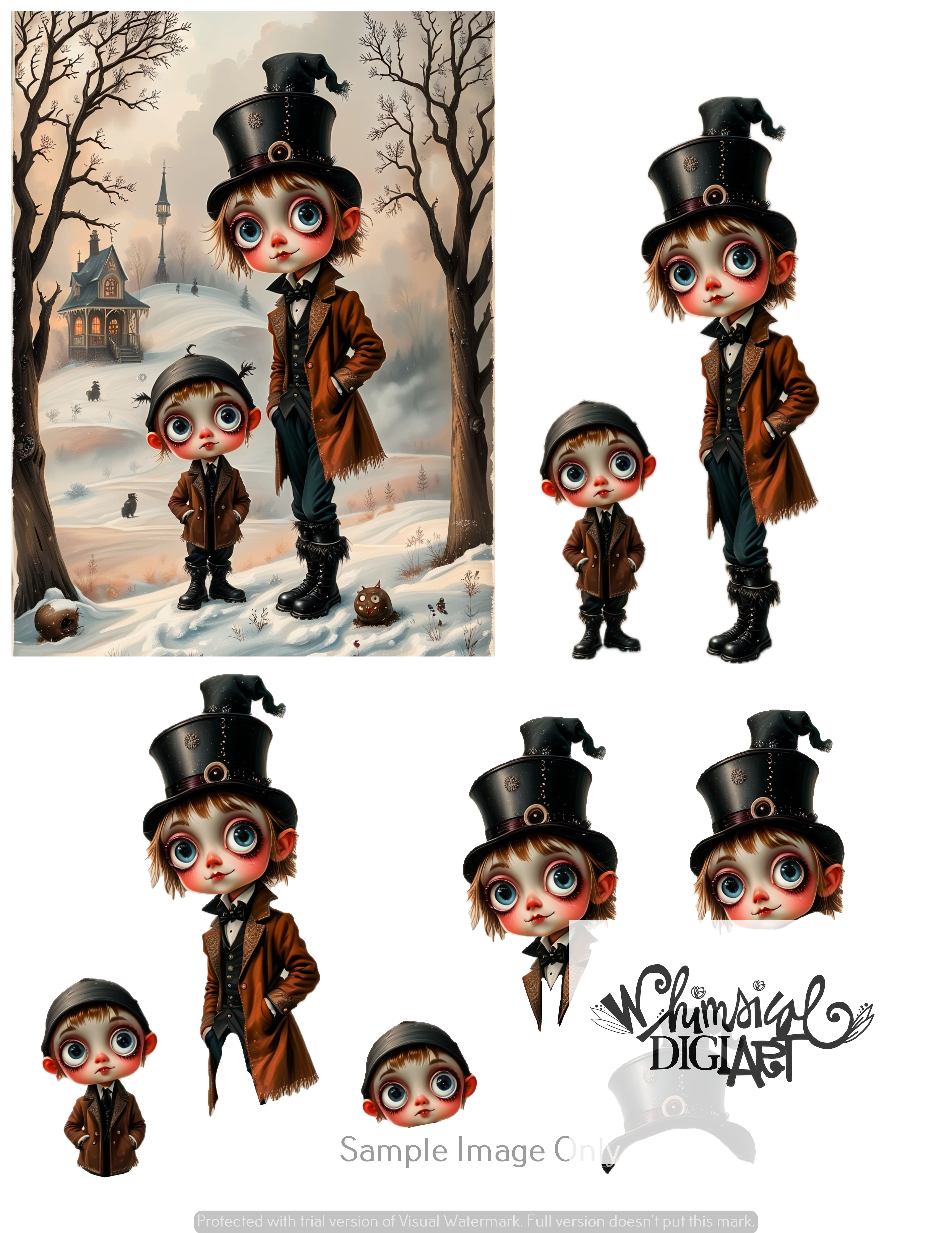 Frosted Whimsy Duo and saying