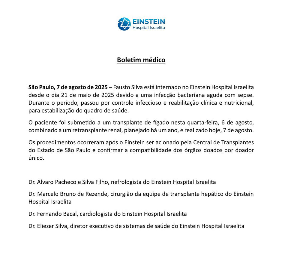 Boletim médico Faustão