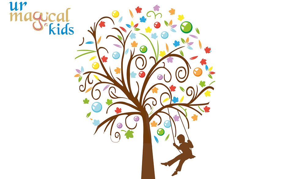 magical tree of imagination of children