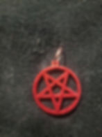 Red pentagram Made From resin