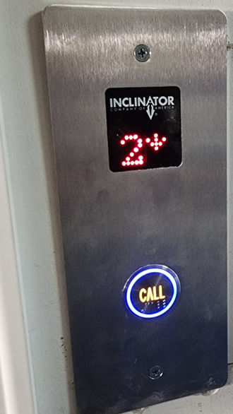 INCLINATOR RESIDENTIAL ELEVATOR HALL STATION