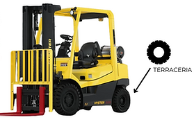 Montacargas de 5,000 libras con llantas para terracería, ideal para maniobras en patios y exteriores
