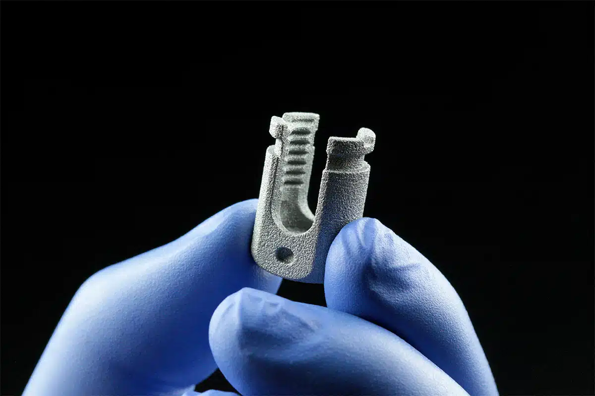 peça impressa em 3D de metal