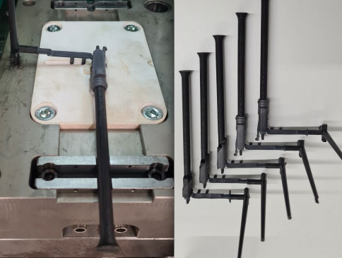 Peça industrial impressa em 3D com resina cerâmica Ultracur3D RG 3280 mostrando detalhes finos e rigidez