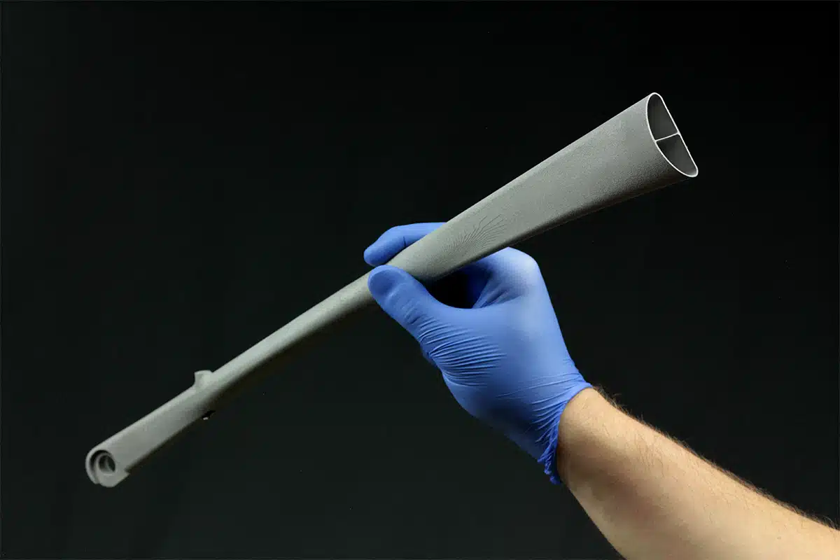 peça de metal impressa em 3D