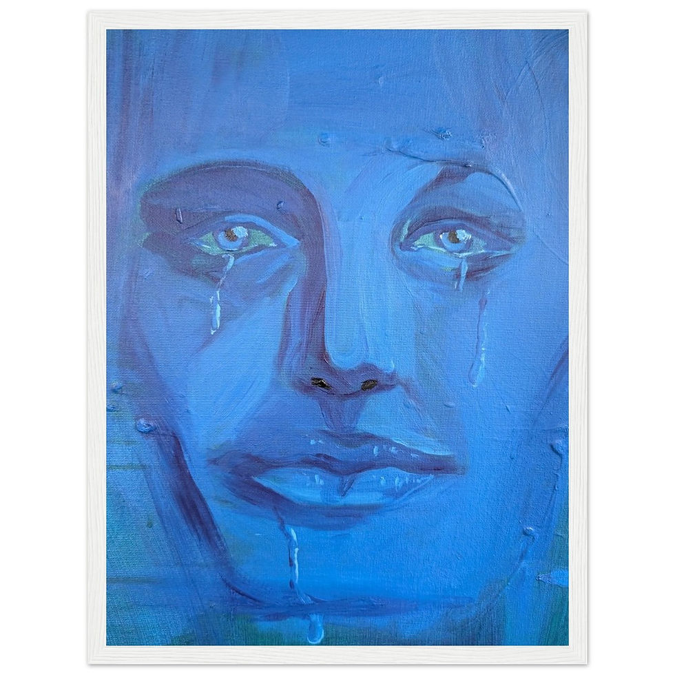 Thumbnail: Emotional Man Paper Wooden Framed Poster