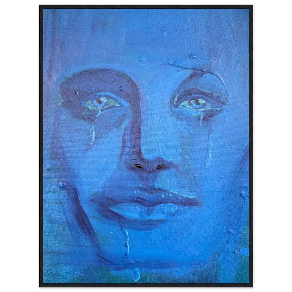 Thumbnail: Emotional Man Paper Wooden Framed Poster