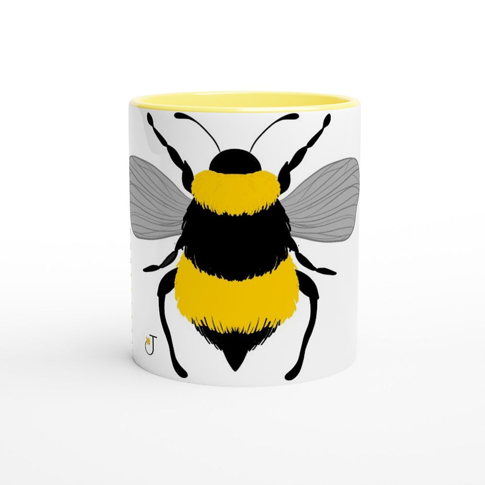 Thumbnail: Bee11oz Ceramic Mug with Color Inside