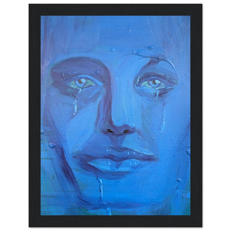 Thumbnail: Emotional Man Paper Wooden Framed Poster