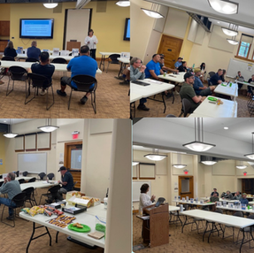 Collage of 4 candid pictures from energy stakeholder meeting.