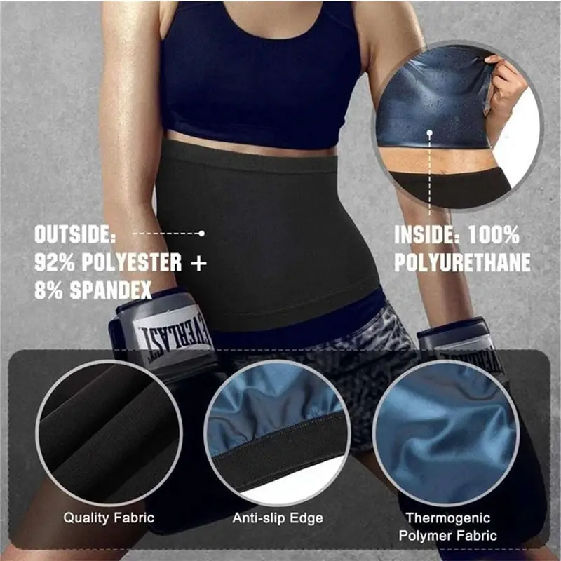Thumbnail: Fitness Belt for Both Men and Women Abdominal Wrap Exercise Sweat Absorption