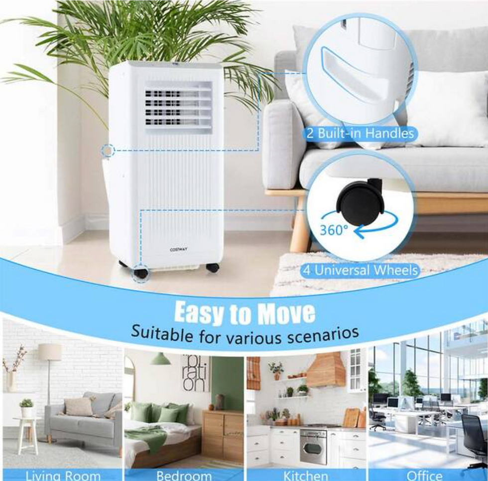 Thumbnail: 5000 (DOE) BTU Portable Air Conditioner Cools 250 sq. ft. with Dehumidifier