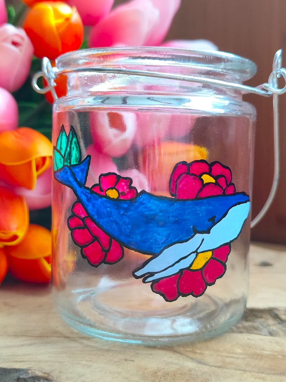 Material: Glasfarbe auf Glas