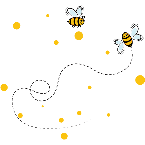 Abejas dejando huellas
