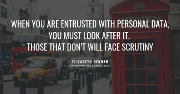 When you are entrusted with personal data, you must look after it.