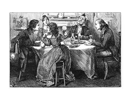 "Let us be merry." Here he took a captain's biscuit