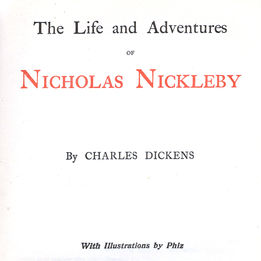 Nicholas Nickleby – Title Page