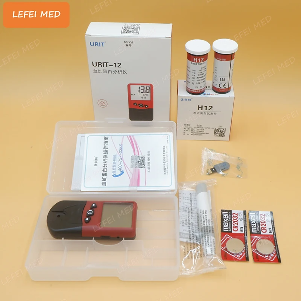 Miniature : Hemoglobinometre URIT 12 ( Appareil + 50 bandelettes, 50 lancettes) 