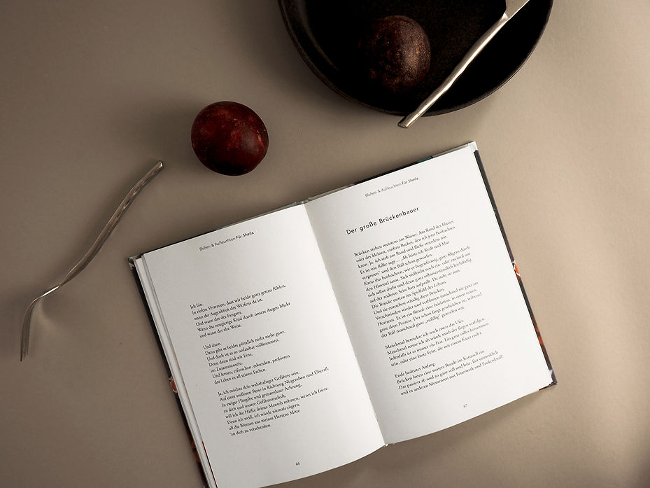 bookdesign, editorial design, für sheila, offene Seiten