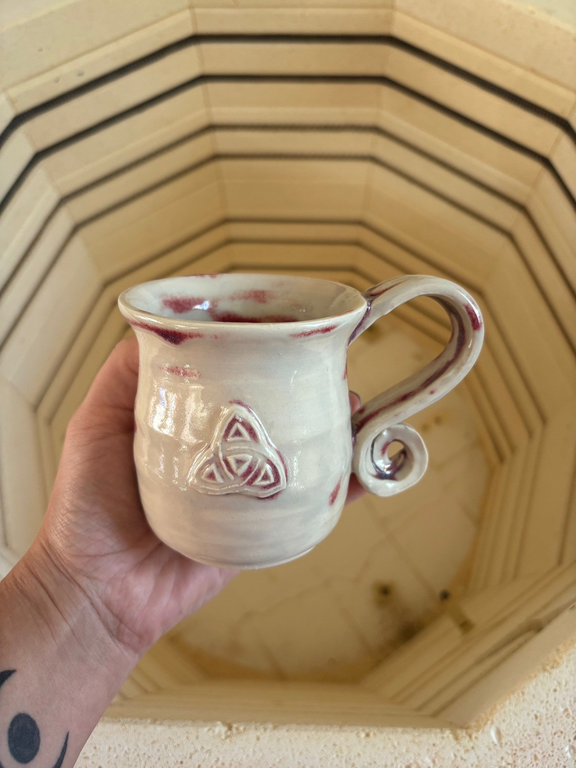 Triquetra Tea Cup in Oxblood