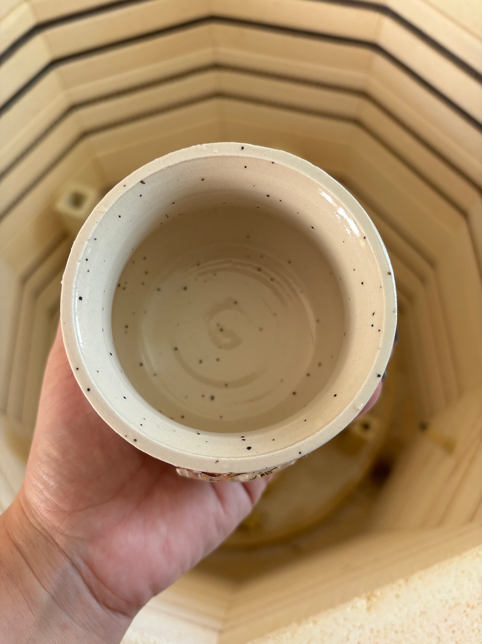 Thumbnail: Hekate Golden Cauldron in Speckled Clay