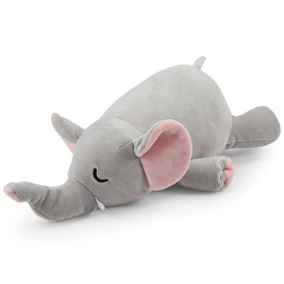 Thumbnail: Sleepy Elephant Mini Pillow (Grey)