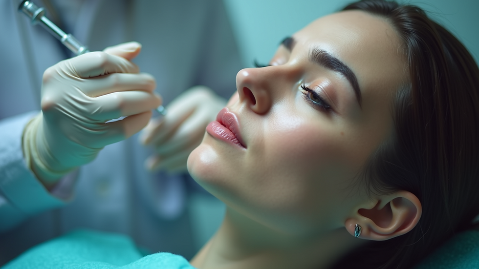 Eye-level view of a medical professional preparing Botox for injection