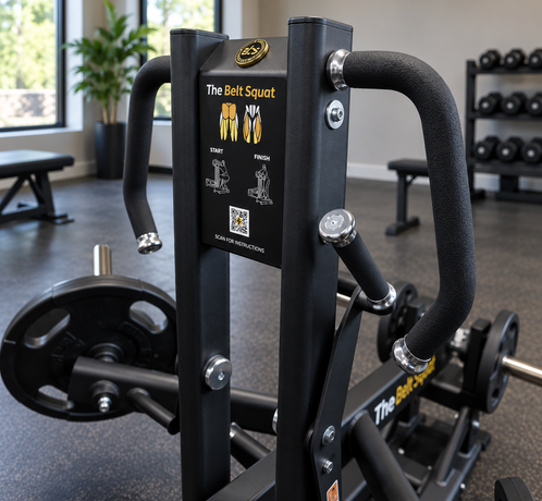 Close up of the Abs Company belt squat