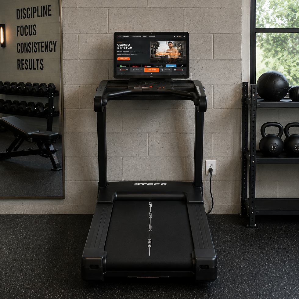 STEPR TREAD PRO+ treadmill display and controls