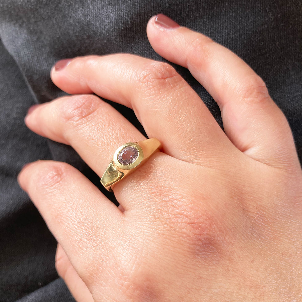 Thumbnail: One of a kind ring with a stunning Spinel | size 55 EU