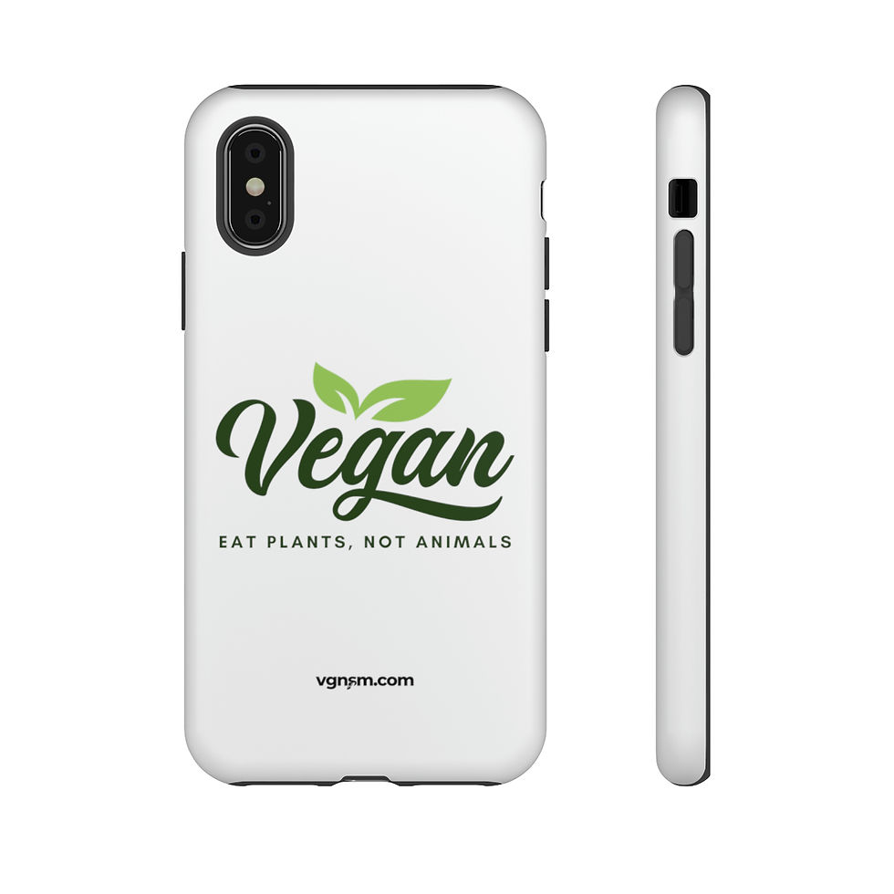Thumbnail: Vegan : Eat Plants. Nor Animals. - White Phone Tough Case by vgnsm.com