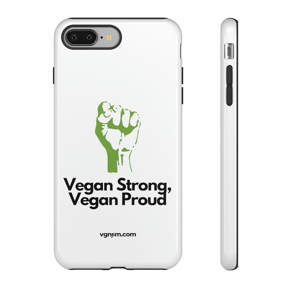 Thumbnail: Vegan Strong. Vegan Proud. - White Phone Tough Case by vgnsm.com