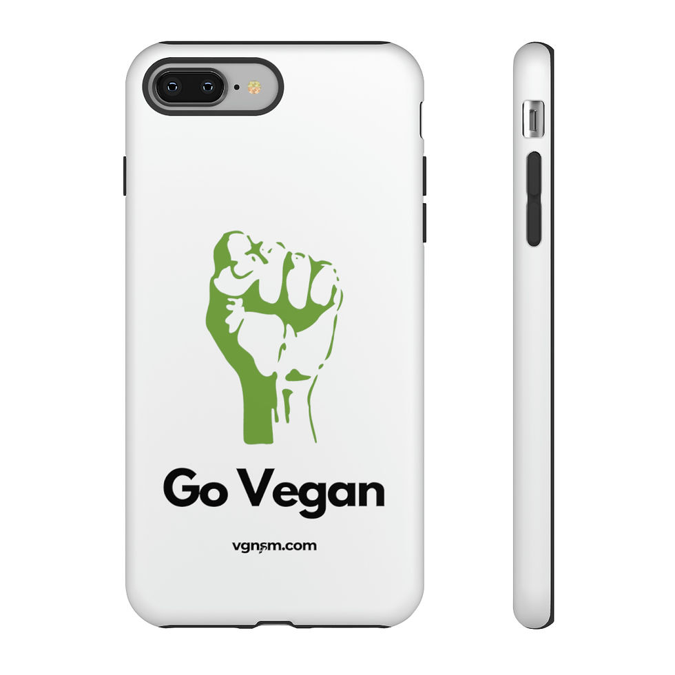Thumbnail: Go Vegan - White Phone Tough Case by vgnsm.com