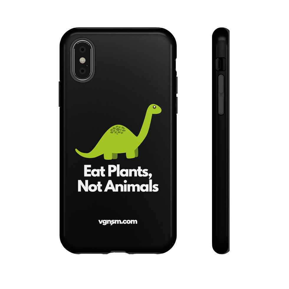 Thumbnail: Dino - Eat Plants. Not Animals. - Black Phone Tough Case by vgnsm.com