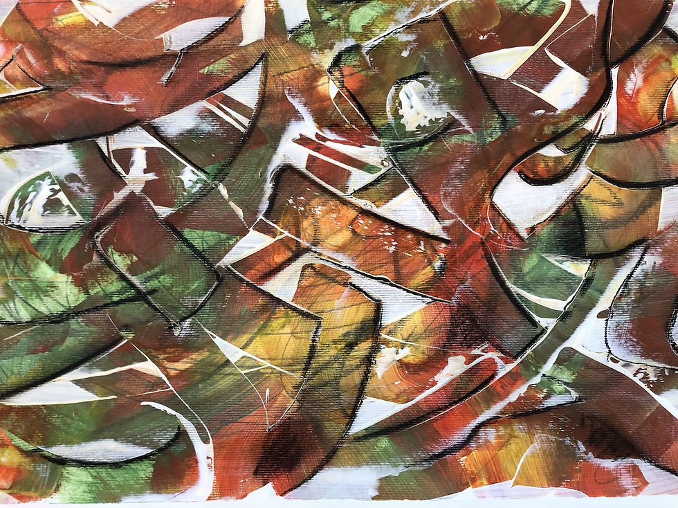 Thumbnail: Acrylic on paper Entiltled ‘It’s complicated ‘                 (15.4" x 12")