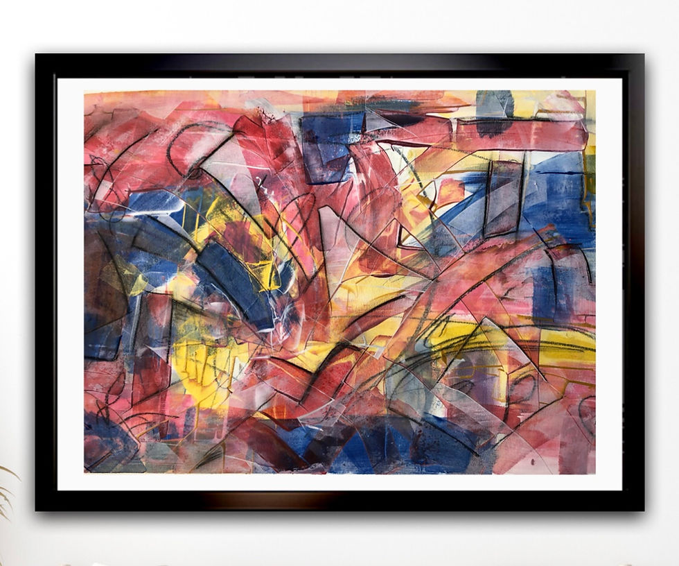 Thumbnail: Acrylic on paper, Entitled Shards (11.81" x 15.75")
