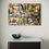 Thumbnail: multi coloured abstract art Jackson Pollock inspired, on canvas