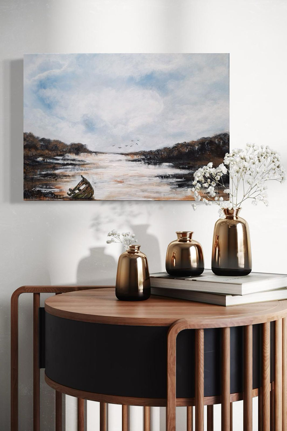 Thumbnail: Childhood memories, landscape on acrylic 