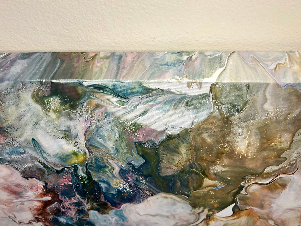Thumbnail: Dutch pour pastel canvas, elegant,enchanting, canvas