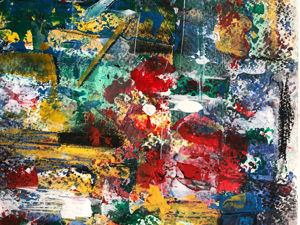 Thumbnail: Acrylic on paper Entitled 'Ahead of time' (15.4" x 12")
