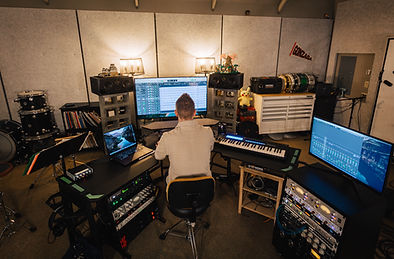 The mixing station in the studio
