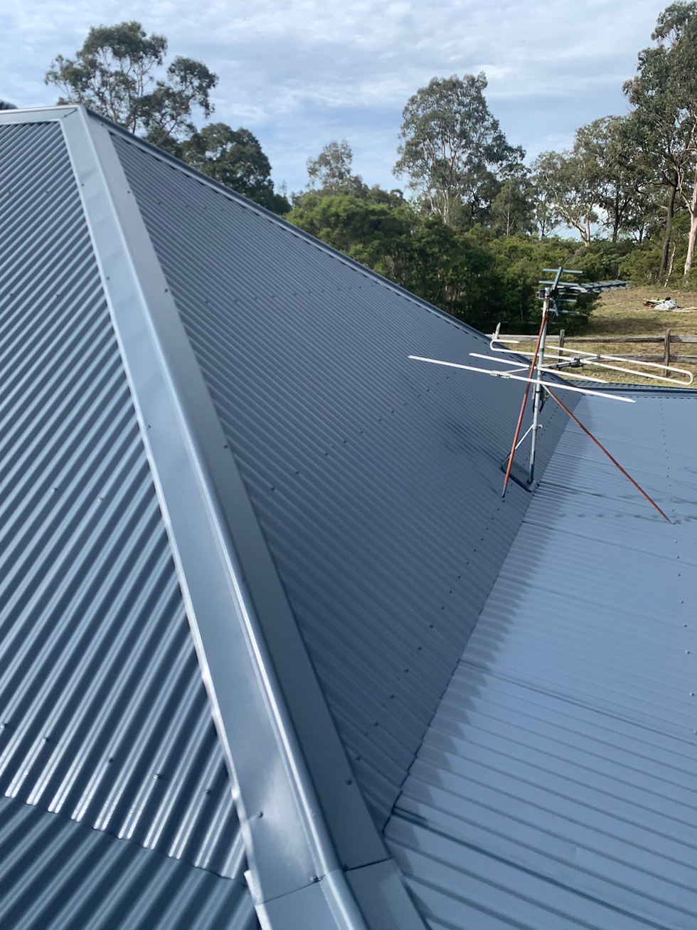 hvrp1. after 2. colorbond metal roof after priming and painting, Lovedale, June 2026