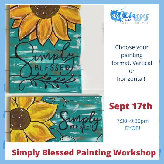 Simply Blessed Painting BYOB Workshop