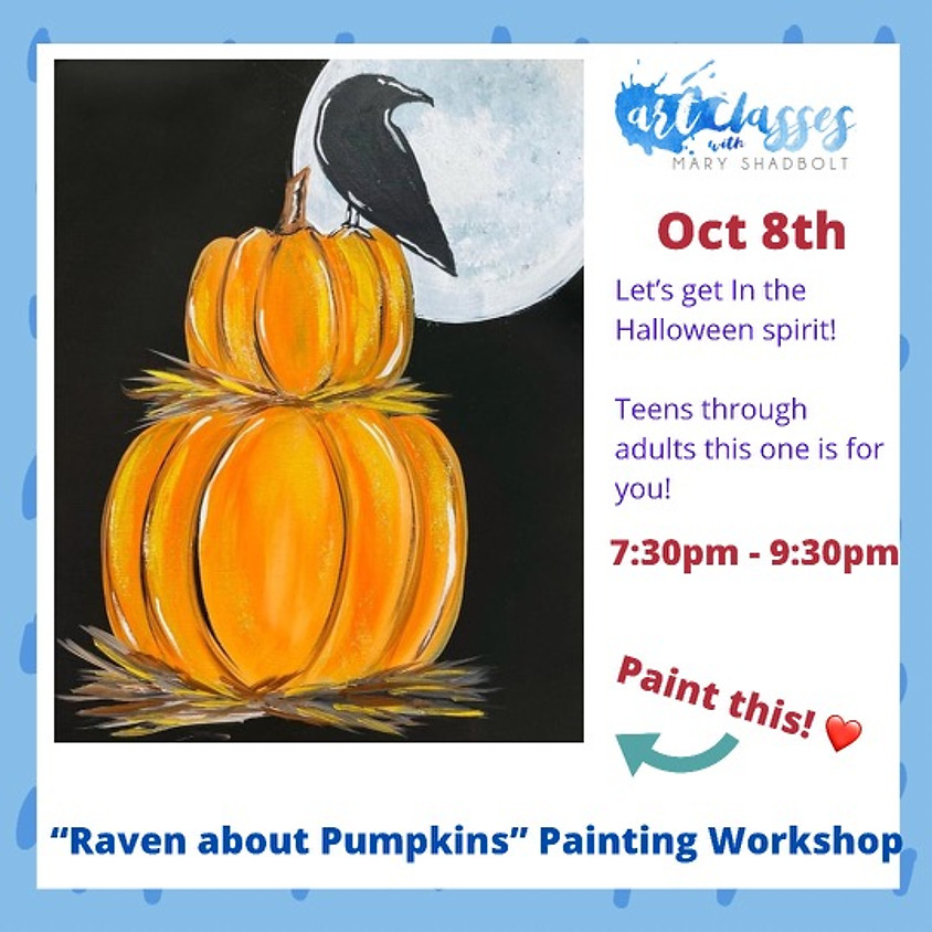 Raven about Pumpkins Painting Workshop