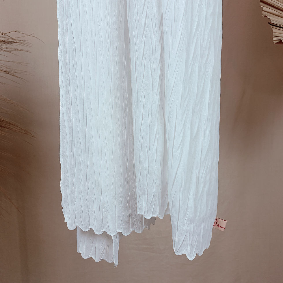Thumbnail: PASHMINA PLISKET PADI CERUTTY BABY DOLL 180X70