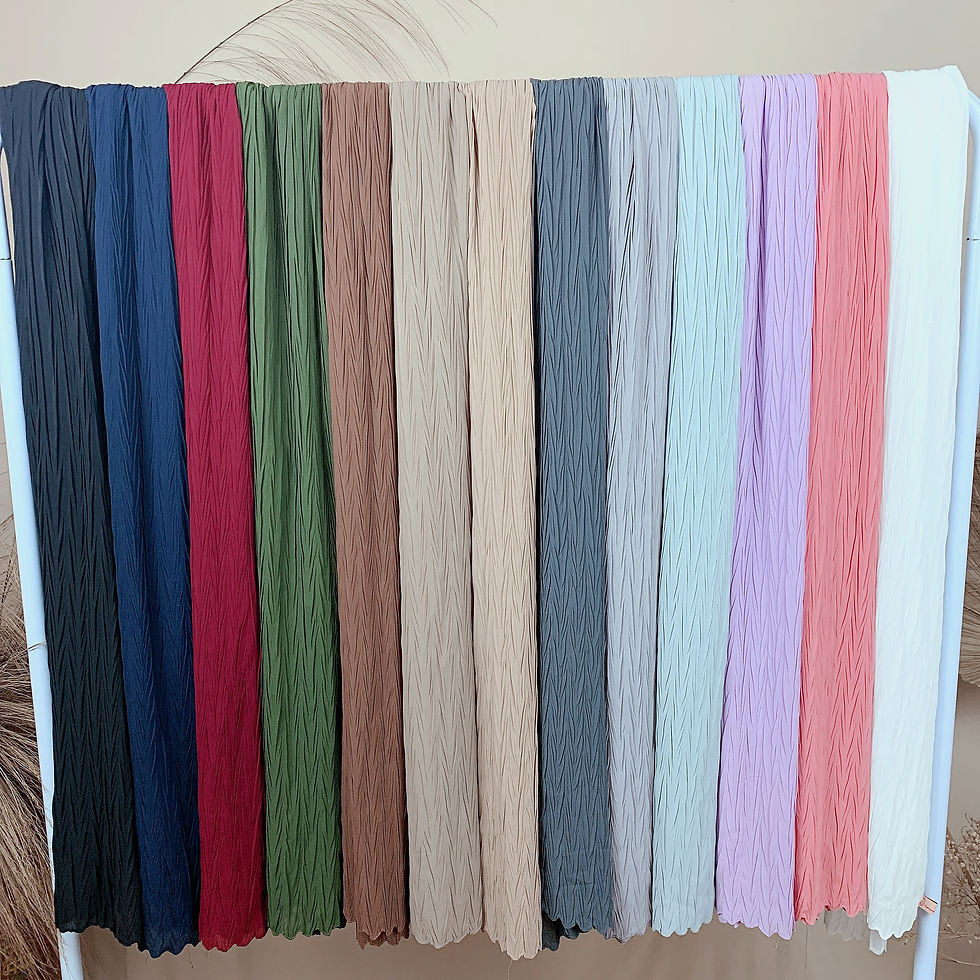 Thumbnail: PASHMINA PLISKET PADI CERUTTY BABY DOLL 180X70