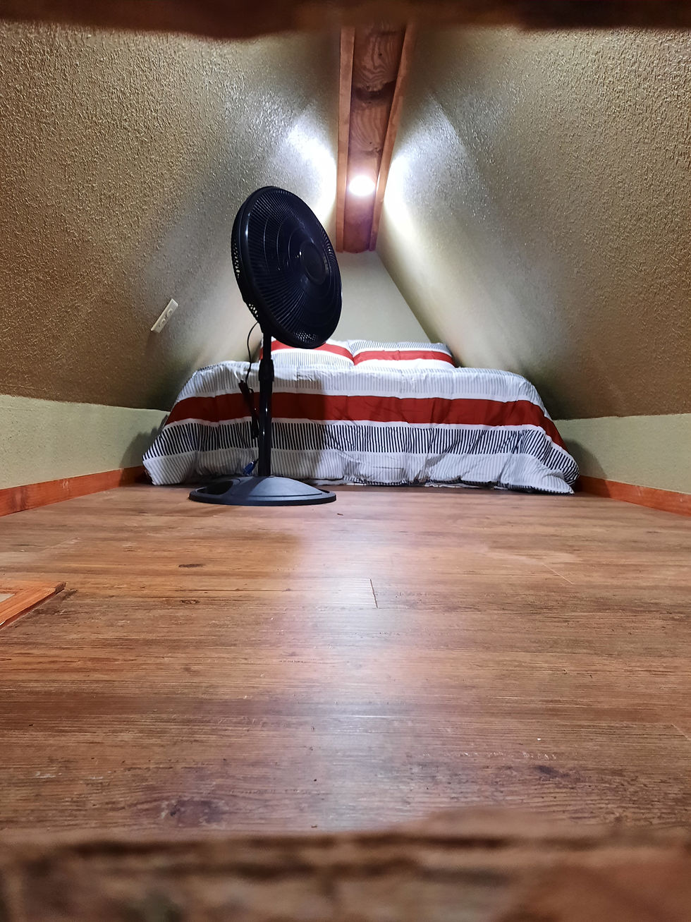 Last picture of the loft at the Cherry Hill cabin