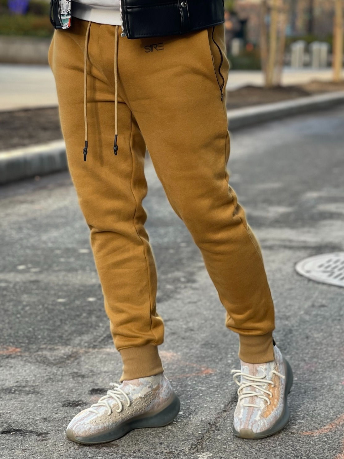 Brown Tapered Joggers
